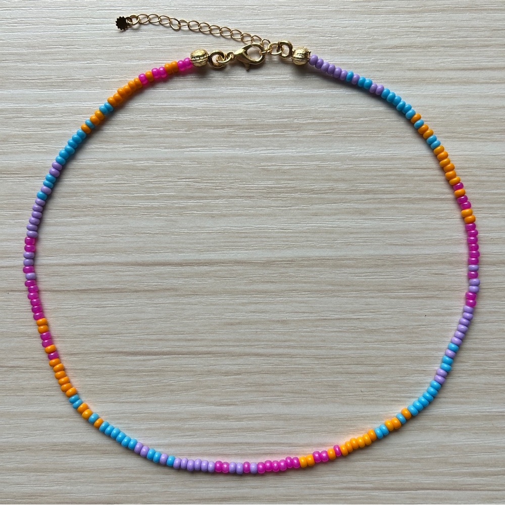 summer state of mind version 2 // seed bead necklace